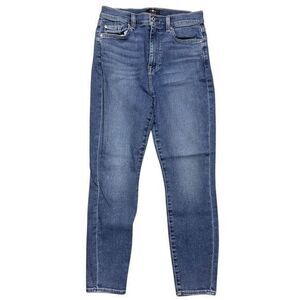 7 For All Mankind Women's High Waist Ankle Skinny Jeans Blue‎ Size 28